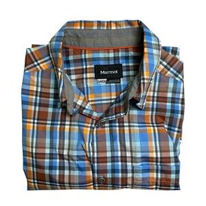 Marmot Men’s S Plaid Short Sleeve Button Down Shirt